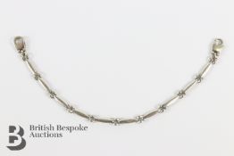 9ct White Gold Bracelet