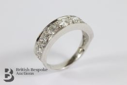18ct White Diamond Half Eternity Ring