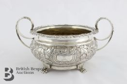 Irish Silver Twin Handled Bowl