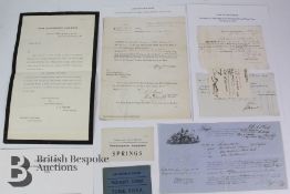 1810-1901 Cope Transport Ephemera/Historical Documents