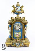 19th Century French Gilt Brass Mantel Clock