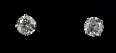Pair of 18ct Yellow Gold Diamond Stud Earrings