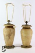 Pair of Alabaster Lamp Bases