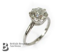 Vintage Platinum, Diamond Solitaire Ring