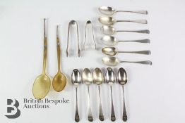 Six Georgian Silver Teaspoons