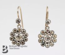 Pair of 9ct Gold Foil Backed Earrings