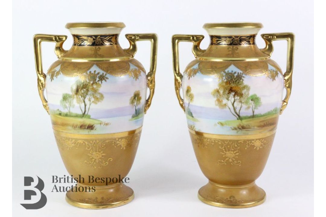 Pair of 20th Century Noritake Vases - Image 2 of 5