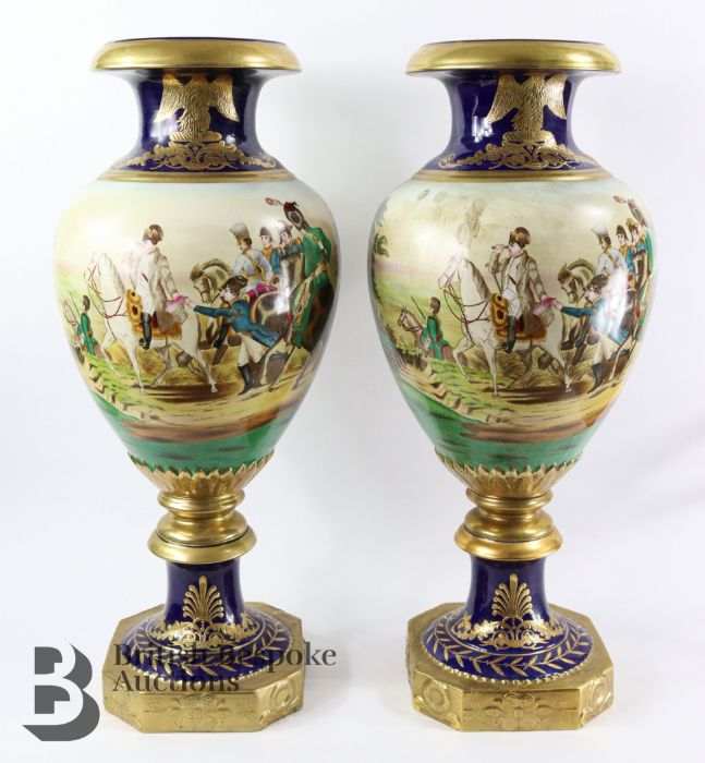 Pair of Sevres-Style Vases - Image 3 of 9
