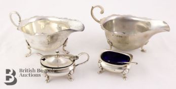 Silver Sauce Boats and Mustards