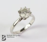 18ct White Gold Solitaire Diamond Ring