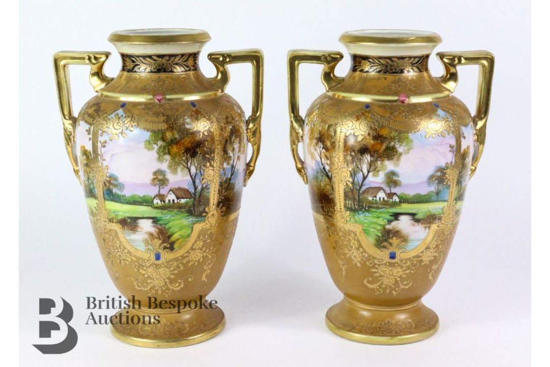 Pair of 20th Century Noritake Vases - Image 1 of 5