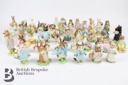 Collection of 48 Beatrix Potter Figures from Beswick and Royal Albert