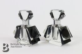 Pair of Flash Cut Perfume Bottles