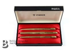 Parker 51 Gold Plated Pen Set