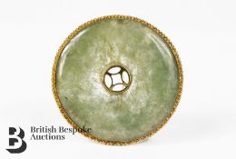 18ct Celadon Jade Brooch