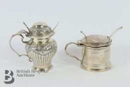 Two Silver Mustard Pots