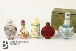 Miniature Chinese Perfume Bottles and Vase
