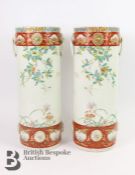 Pair of Japanese Imari Pillar Vases