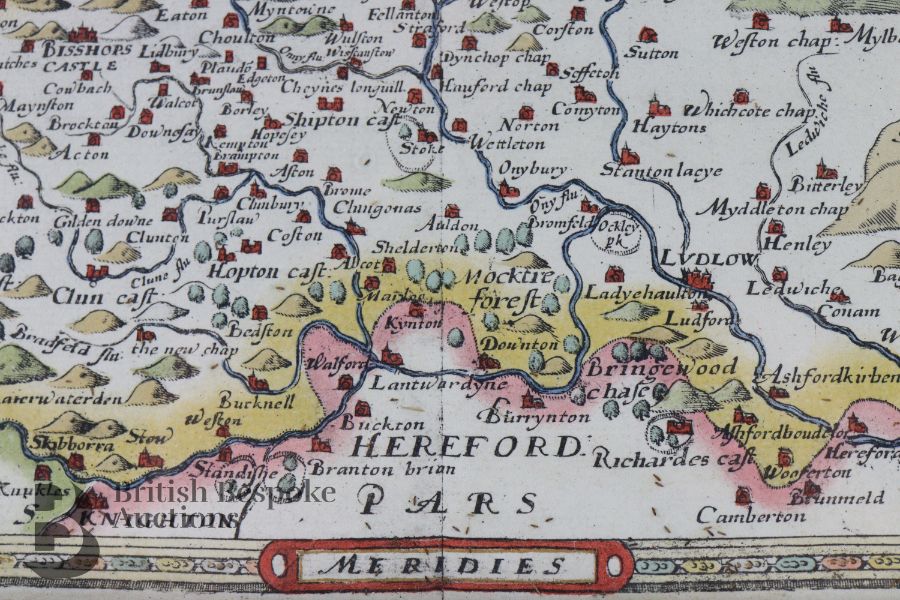 Christopher Saxton - Map of Shropshire - Image 6 of 6