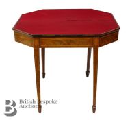 George III Mahogany and Satinwood Games Table