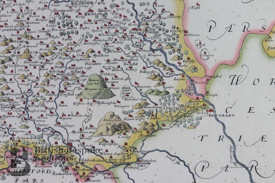 Christopher Saxton - Map of Shropshire - Image 3 of 6