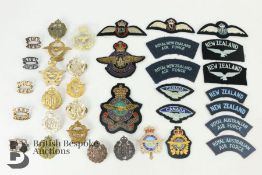 Collection of Metal and Cloth Colonial Airforce Insignia