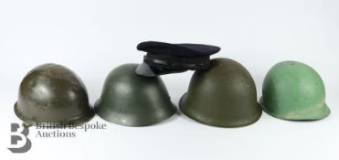 Four Metal Helmets