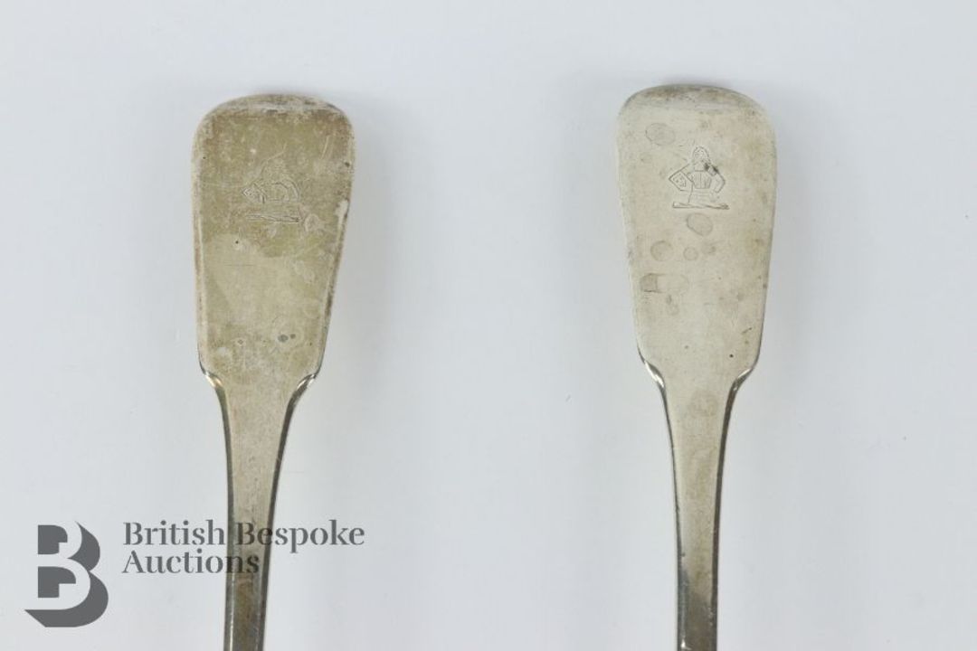 Pair of Georgian Silver Basting Spoons - Image 2 of 3