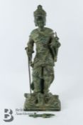 Heavy Bronze Chinese Warrior