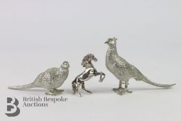 Silver Horse Figurine