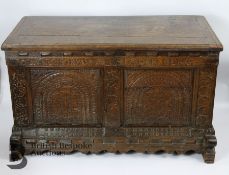 German Oak Carved Coffer