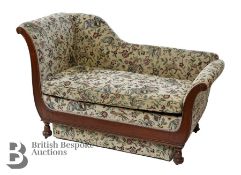 Mahogany Scroll End Sofa