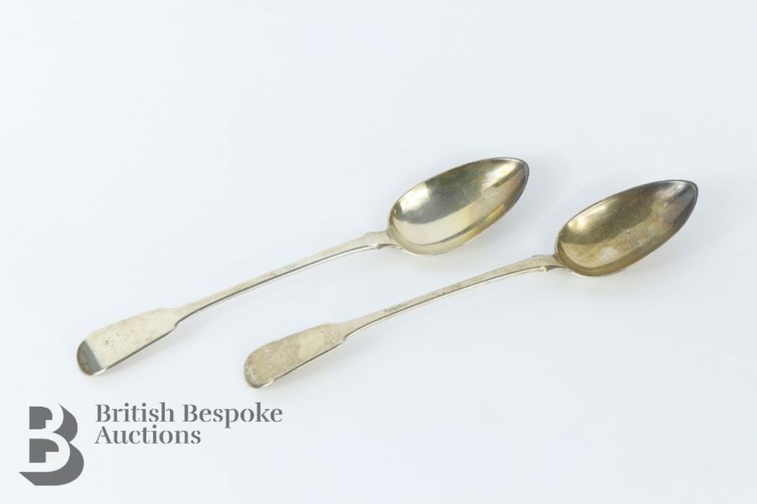 Pair of Georgian Silver Basting Spoons - Image 1 of 3