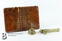 Persian Brass Travelling Inkwell