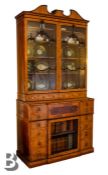 Fine George III Kingwood and Mahogany Secretaire Bookcase