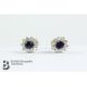 Pair of White Gold Diamond Sapphire Earrings - Image 3 of 3