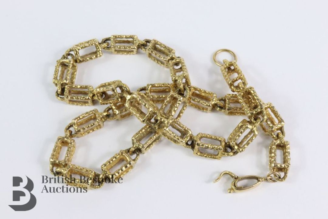 9ct Yellow Gold Box Chain Necklace - Image 3 of 4