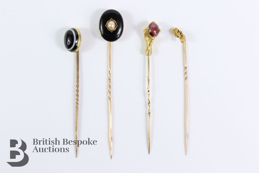 Collection of Gold Tie Pins