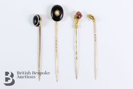 Collection of Gold Tie Pins
