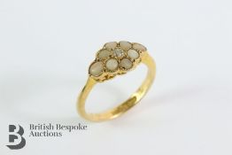 Antique 18ct Diamond and Opal Ring