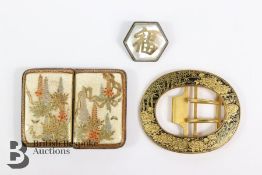 Japanese Damascened Belt Buckle