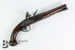 English Brass Mounted Officers Pistol - Bailey, London