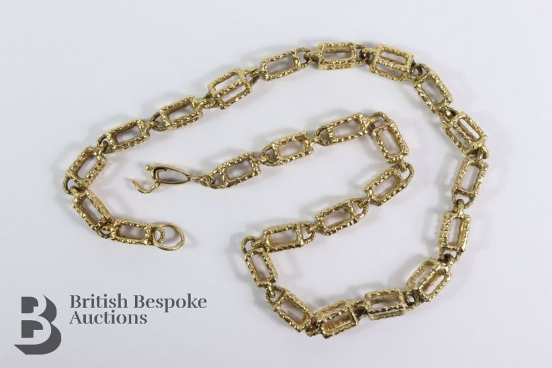9ct Yellow Gold Box Chain Necklace - Image 2 of 4