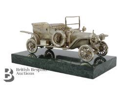 Rare Sterling Silver Rolls-Royce Silver Ghost Desk Piece