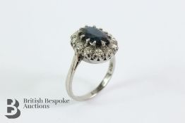 18ct Diamond and Sapphire Ring