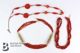Bone and Hardstone Necklace
