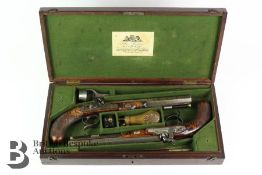 Cased Pair of John Manton Target Pistols