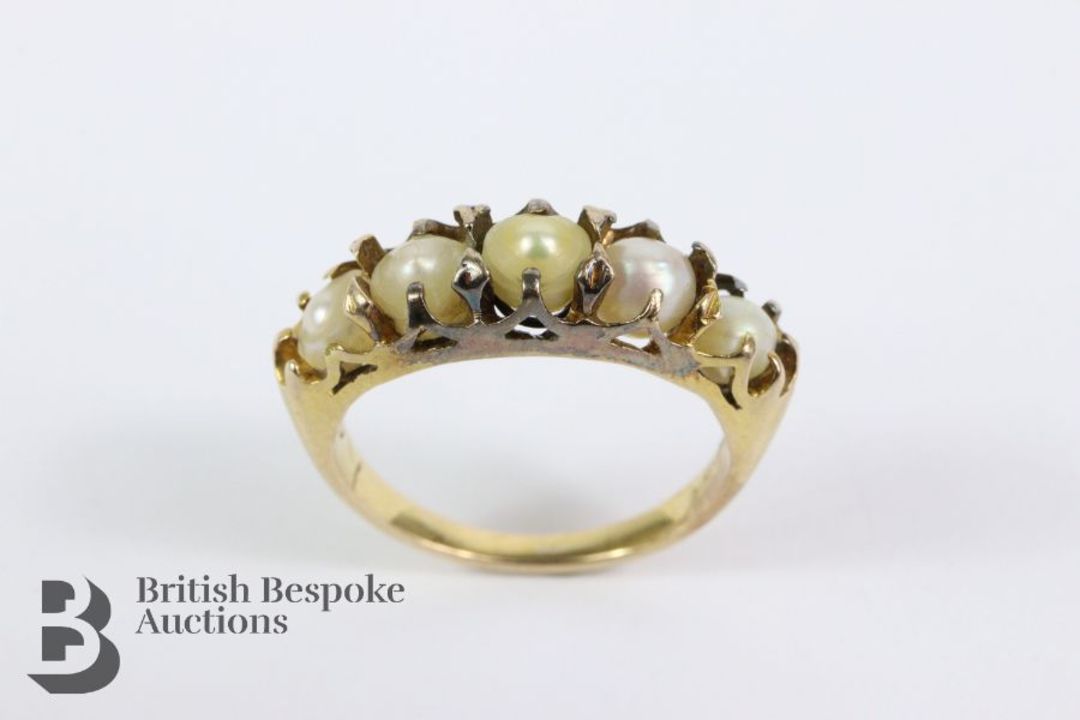 14/15ct Gold Pearl Ring - Image 3 of 3