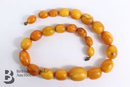 Antique Graduated Amber Necklace