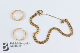 18ct Yellow Gold Curb Link Bracelet